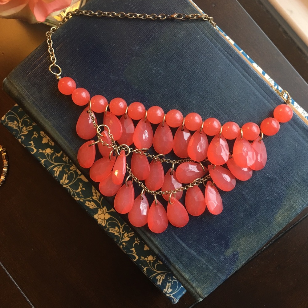 Coral beaded necklace